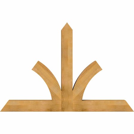 Ekena Millwork Richland Rough Sawn Timber Gable Bracket, Western Red Cedar, 72"W x 48"H x 6"D x 6"F, 16/12 Pitch GBW072X48X0606RIC00RWR